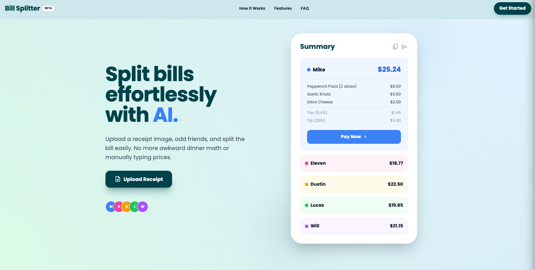 BillSplitter screenshot