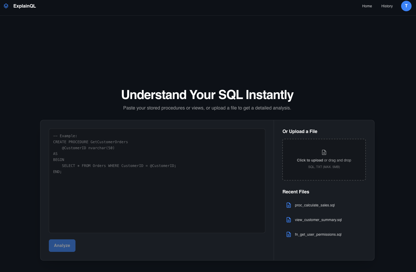 ExplainQL screenshot